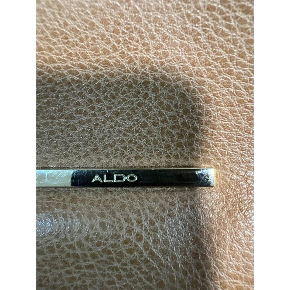 ALDO Cognac Brown Hobo Shoulder Bag with Braided Chain Strap